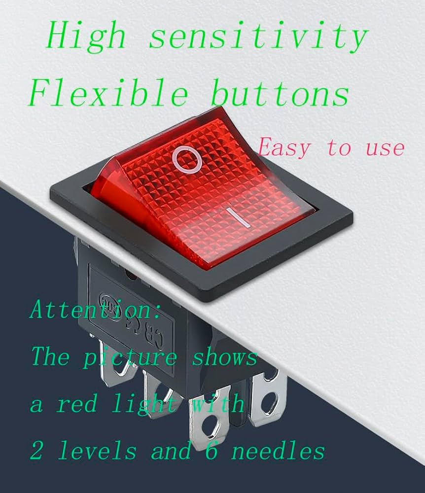 Amazon.com: KCD4 4 Pin Red Rocker Switch Suitable for Water